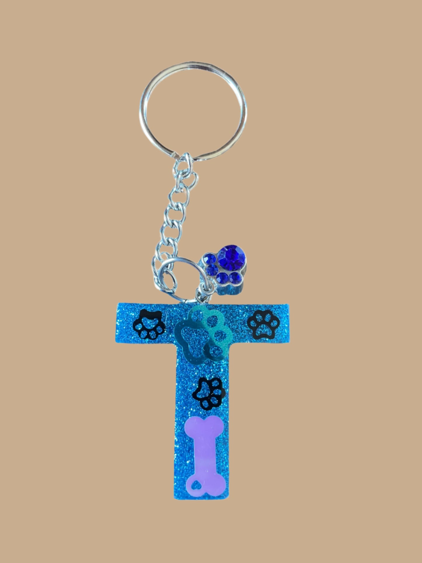 "T" Letter Keychain / Bag Charm