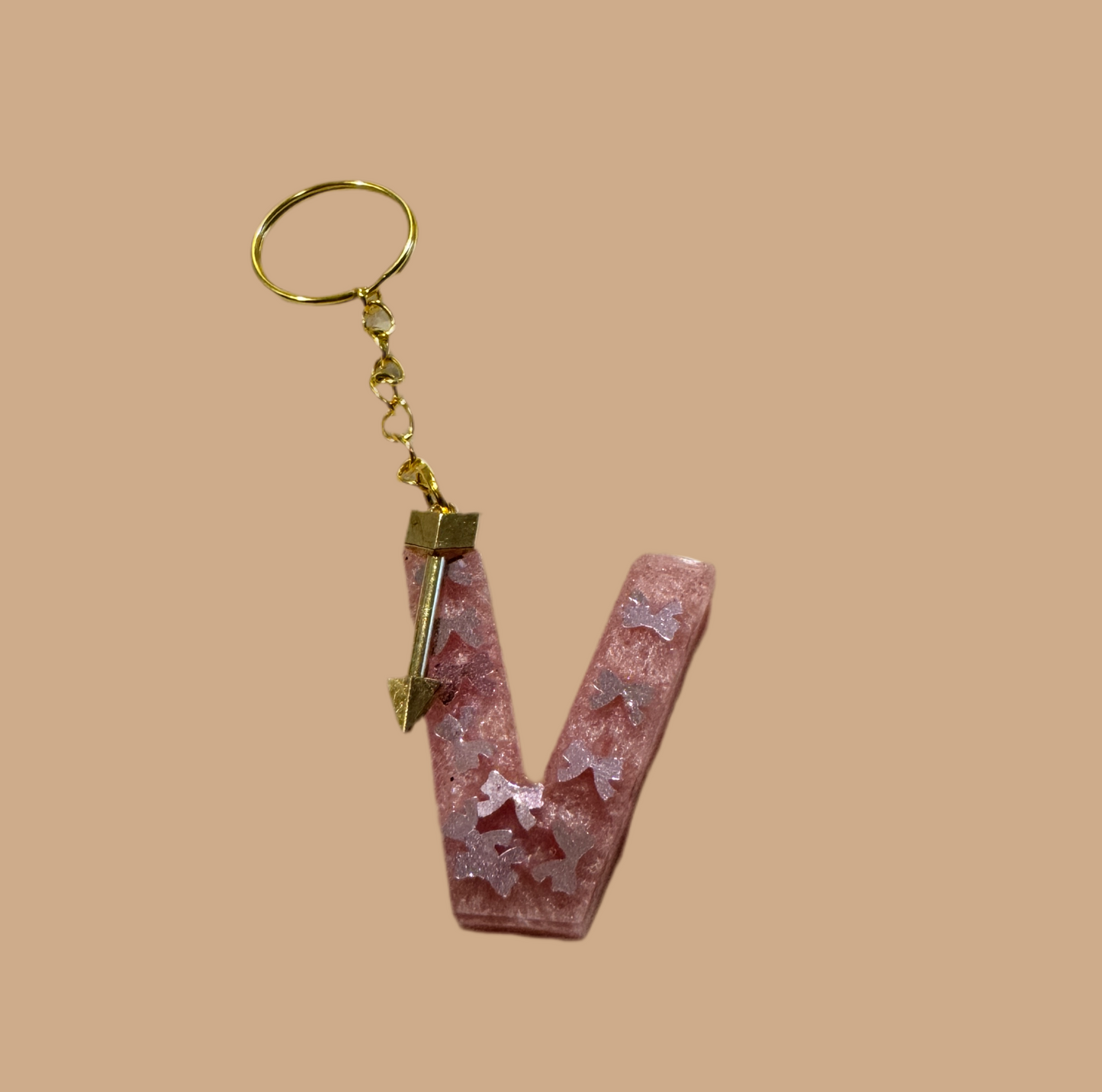 "V" Letter Keychain / Bag Charm