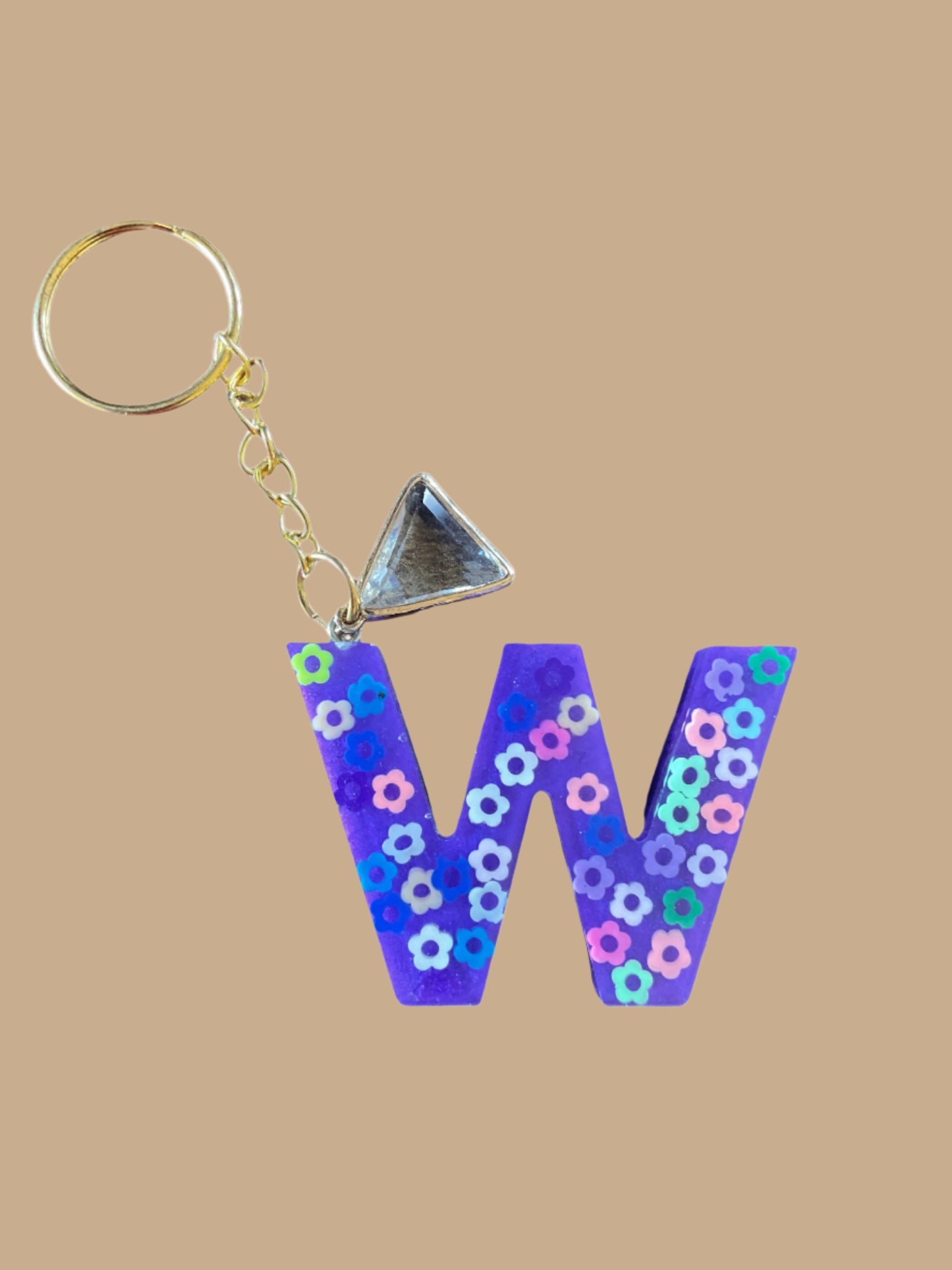 "W" Letter Keychain / Bag Charm