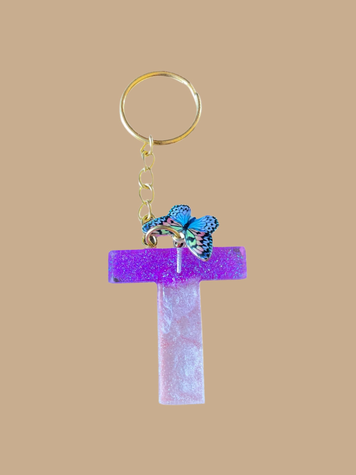 "T" Letter Keychain / Bag Charm