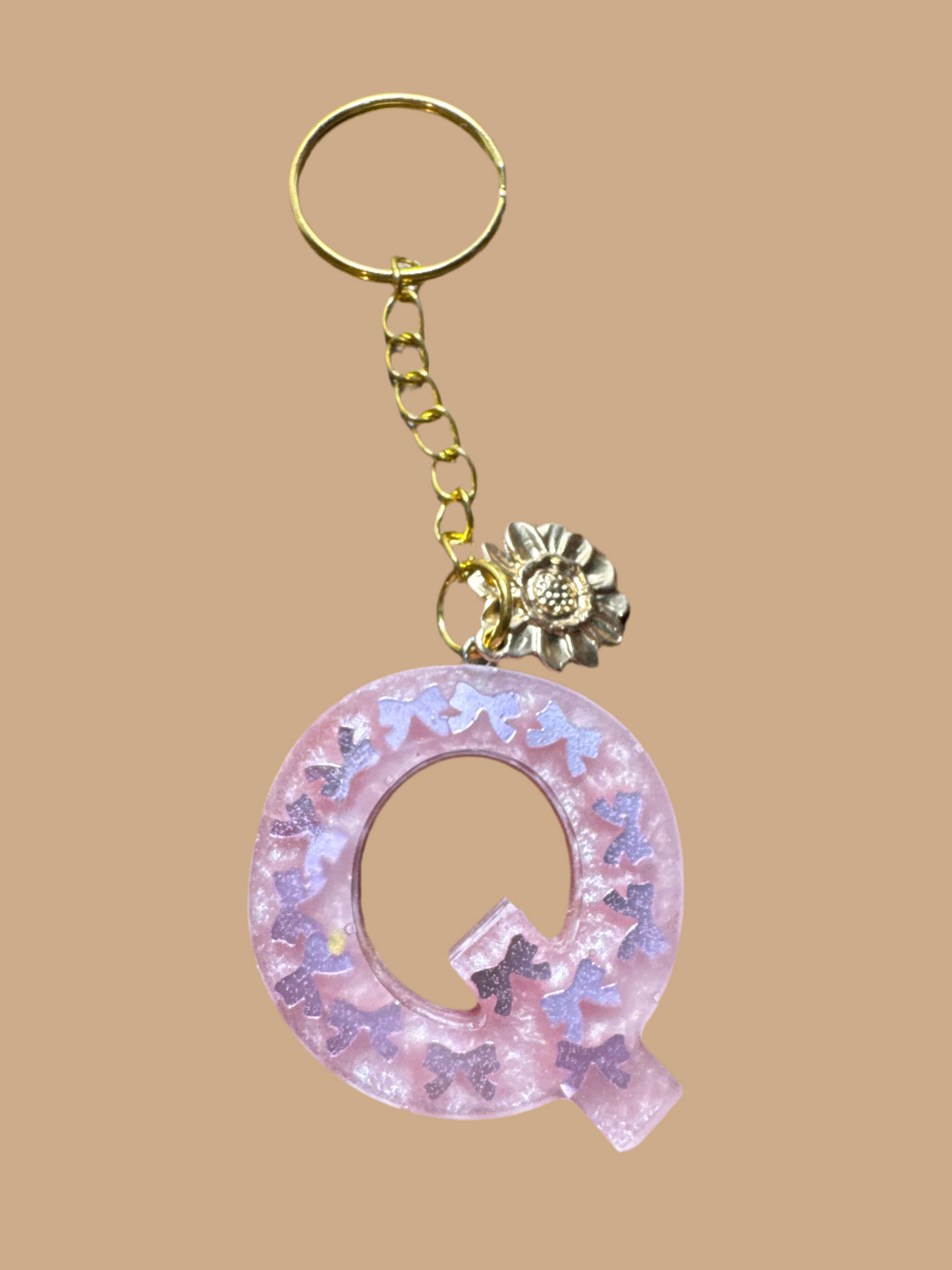 "Q" Letter Keychain / Bag Charm