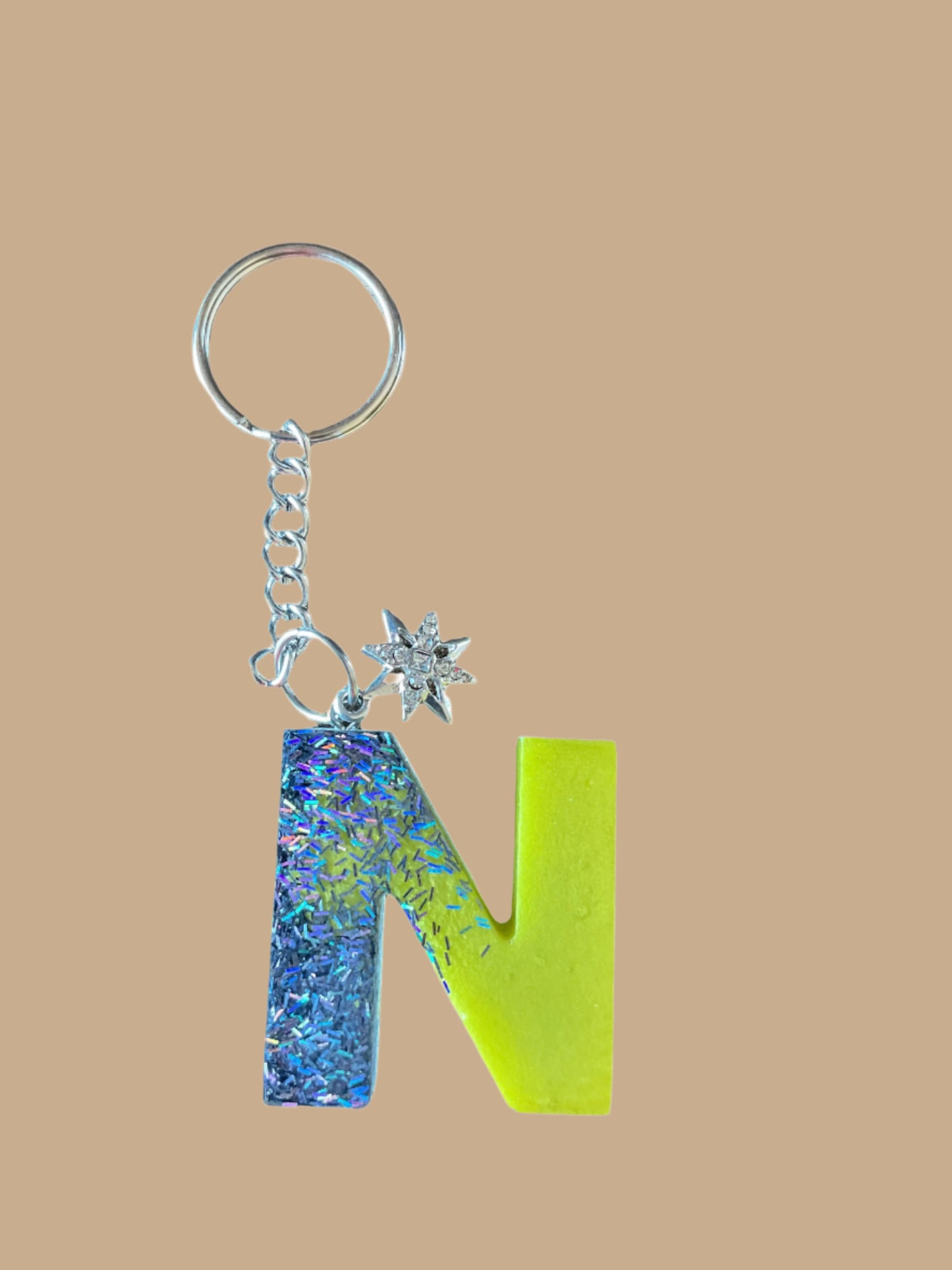 "N" Letter Keychain / Bag Charm