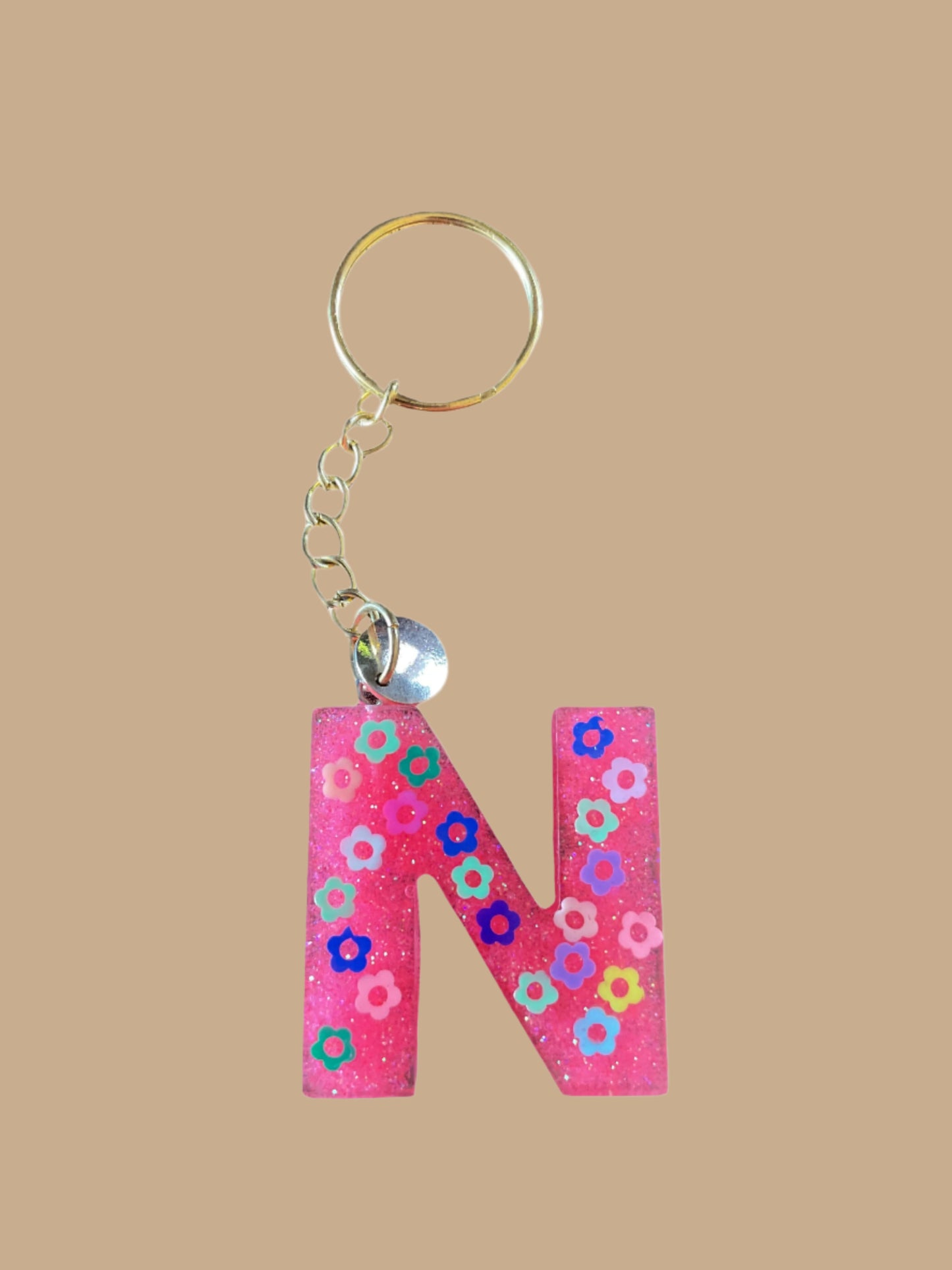 "N" Letter Keychain / Bag Charm