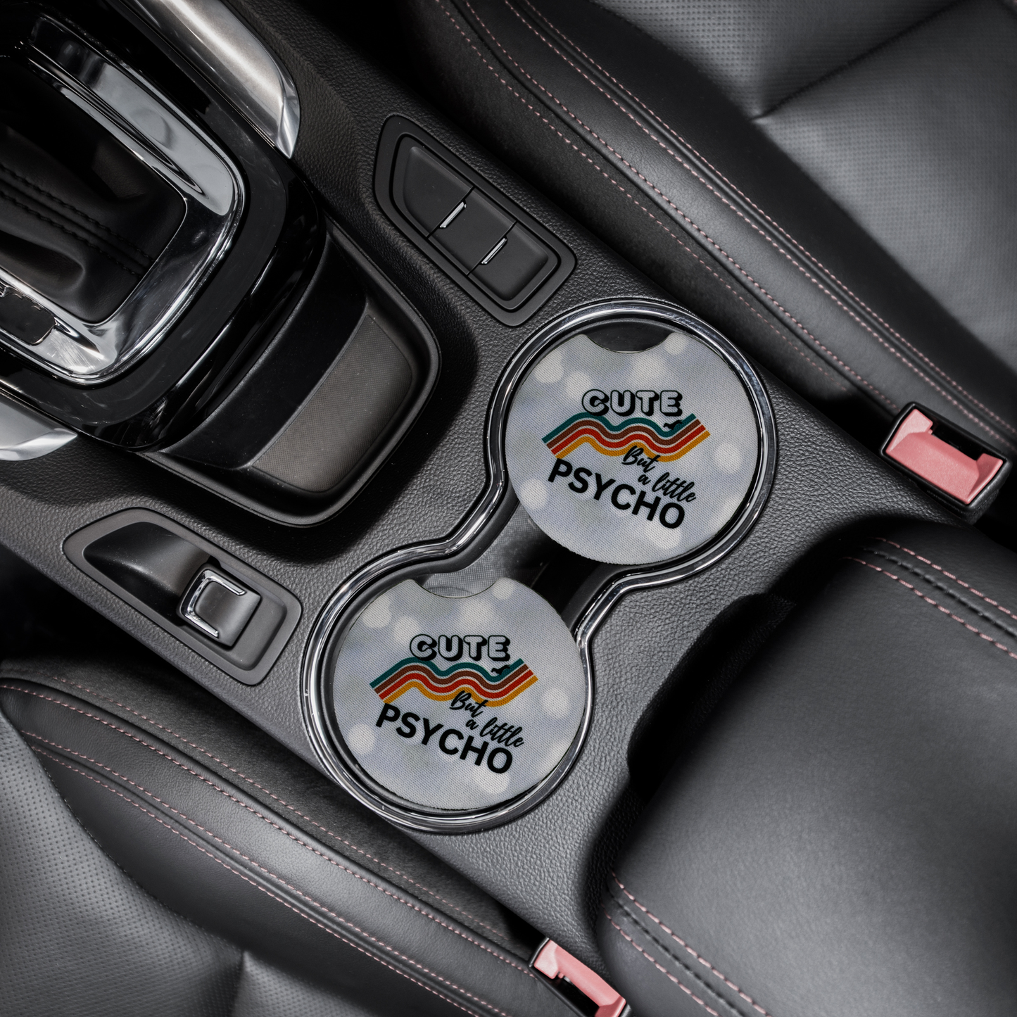 Cute but a little Psycho Car Coasters