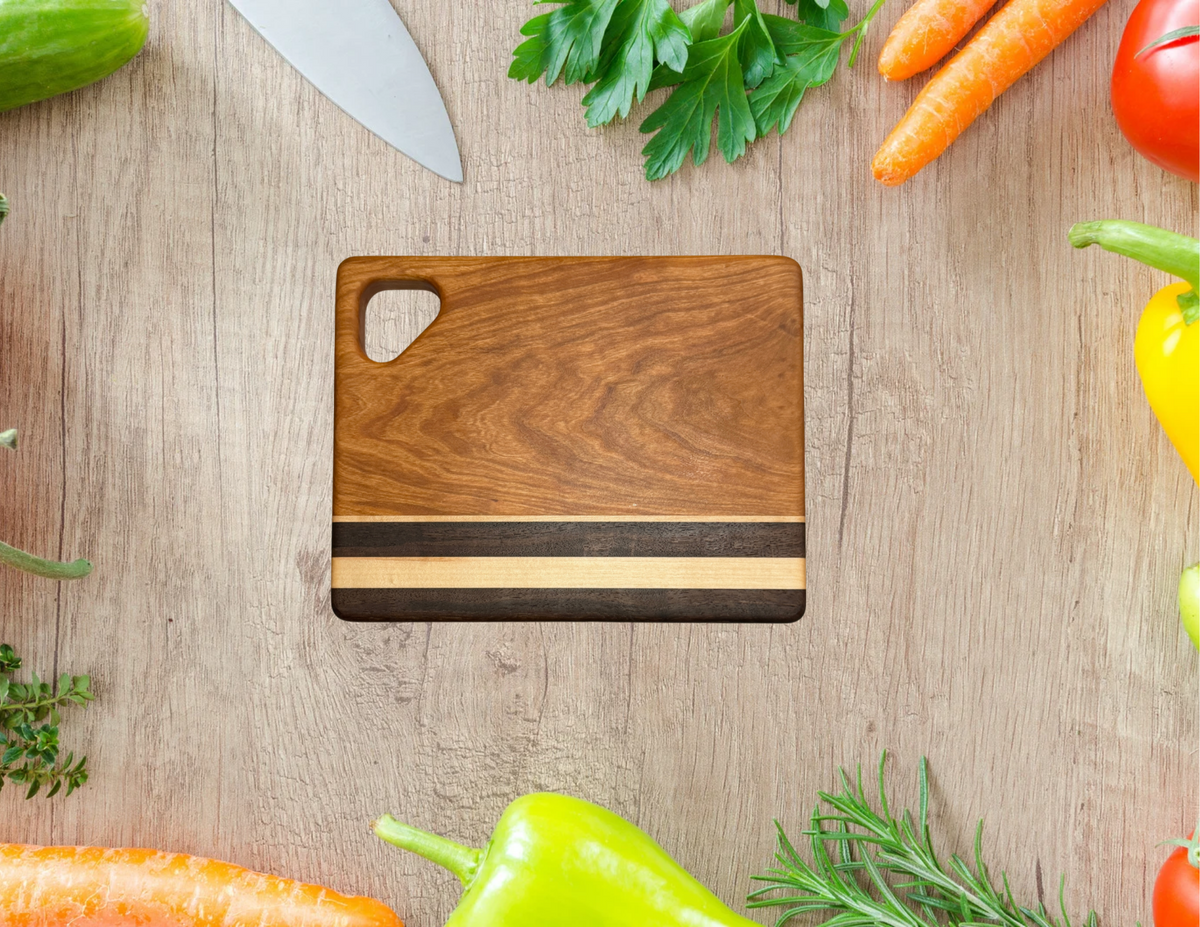 Cherry, Walnut & Maple Cutting Board
