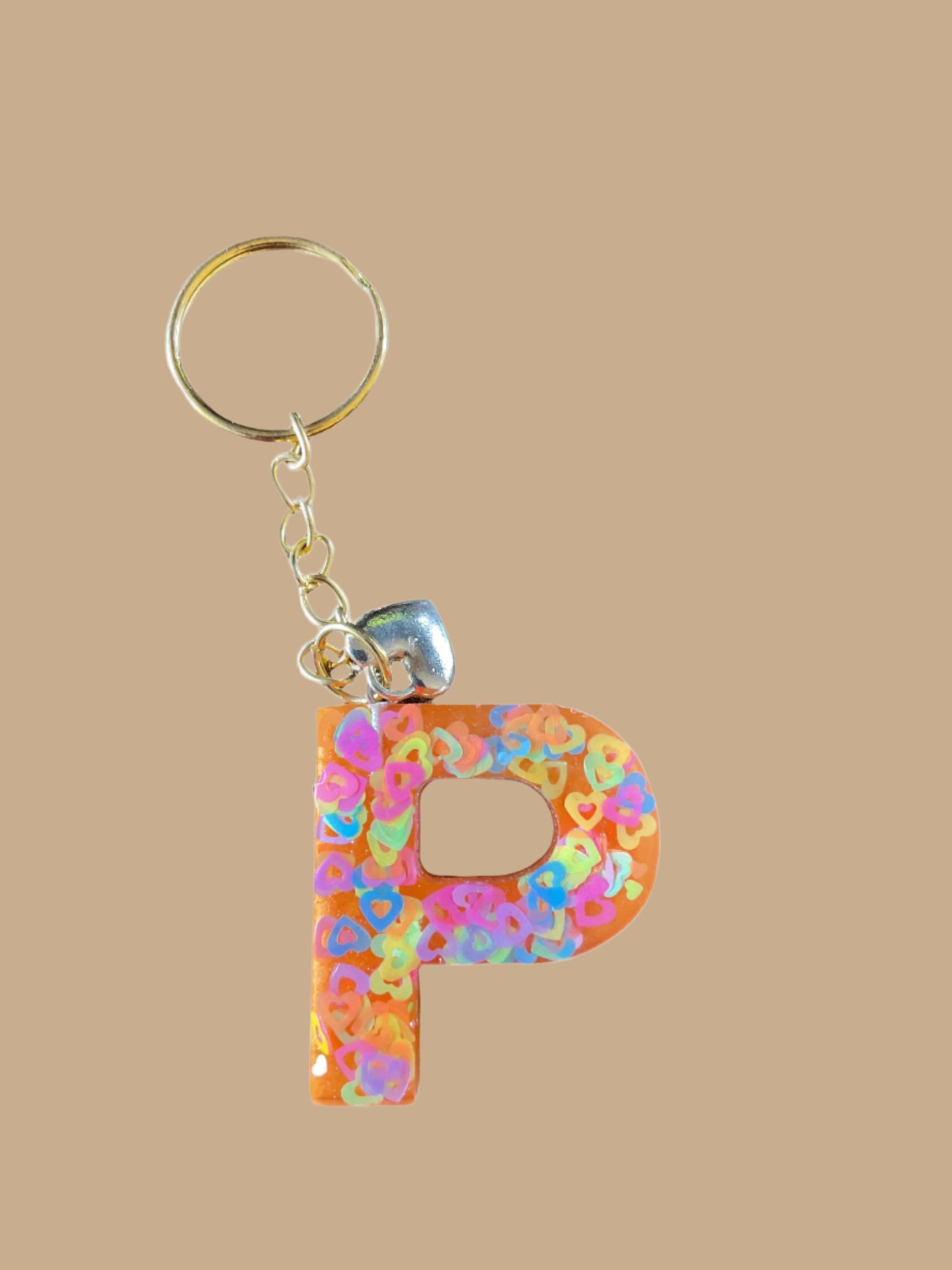 "P" Letter Keychain / Bag Charm