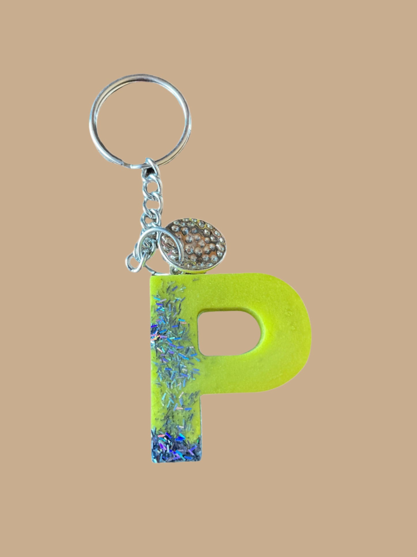 "P" Letter Keychain / Bag Charm