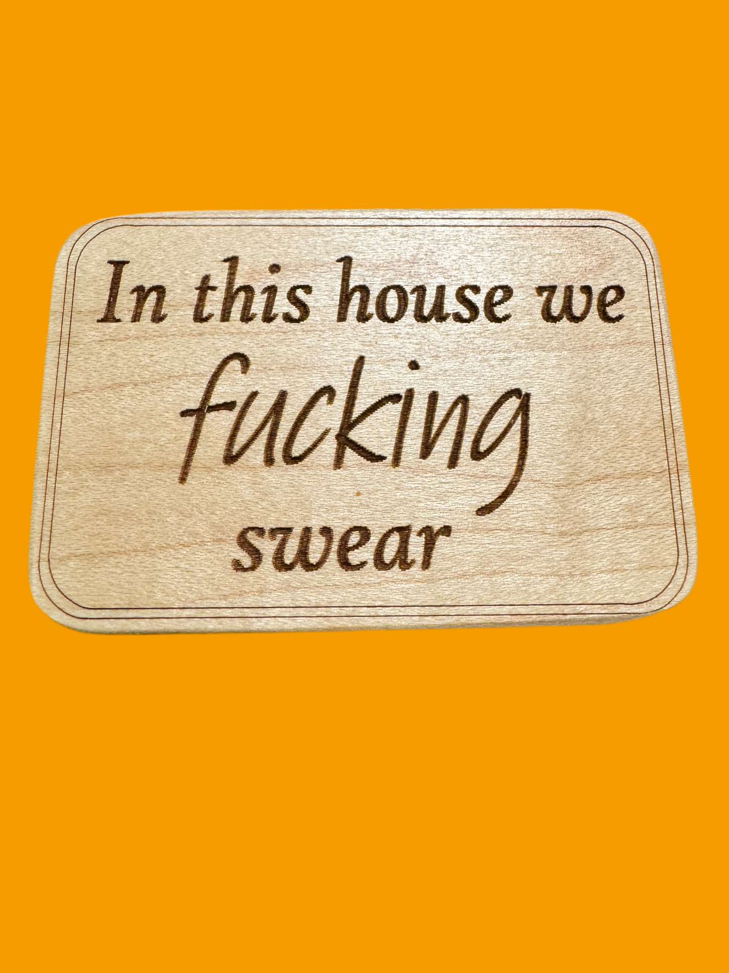 In this house we fucking swear magnet