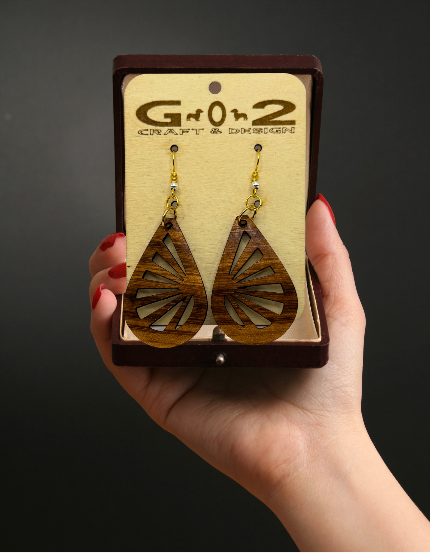 Leopard Wood Earrings