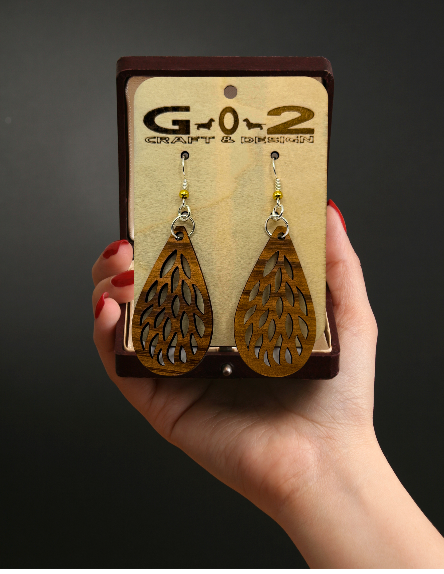 Leopard Wood Earrings¹
