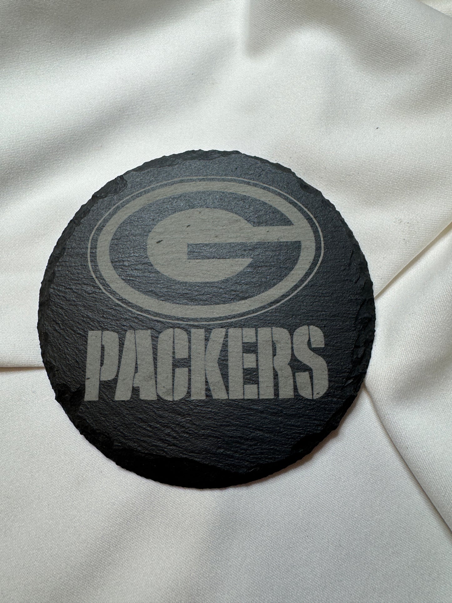 Packers Slate Coaster Round