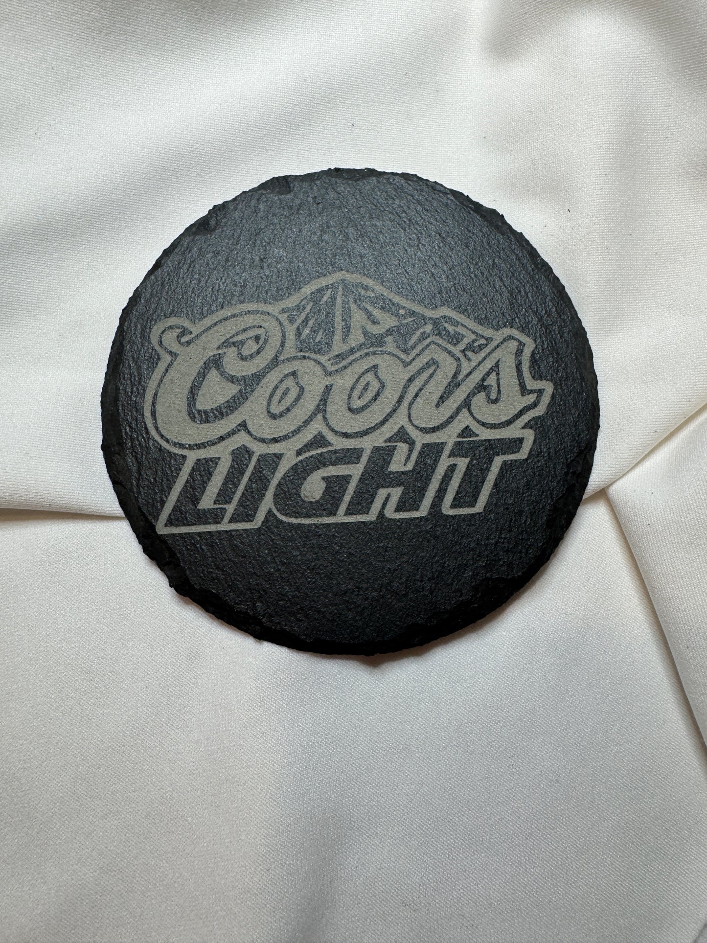 Coors Light Slate Coaster Round