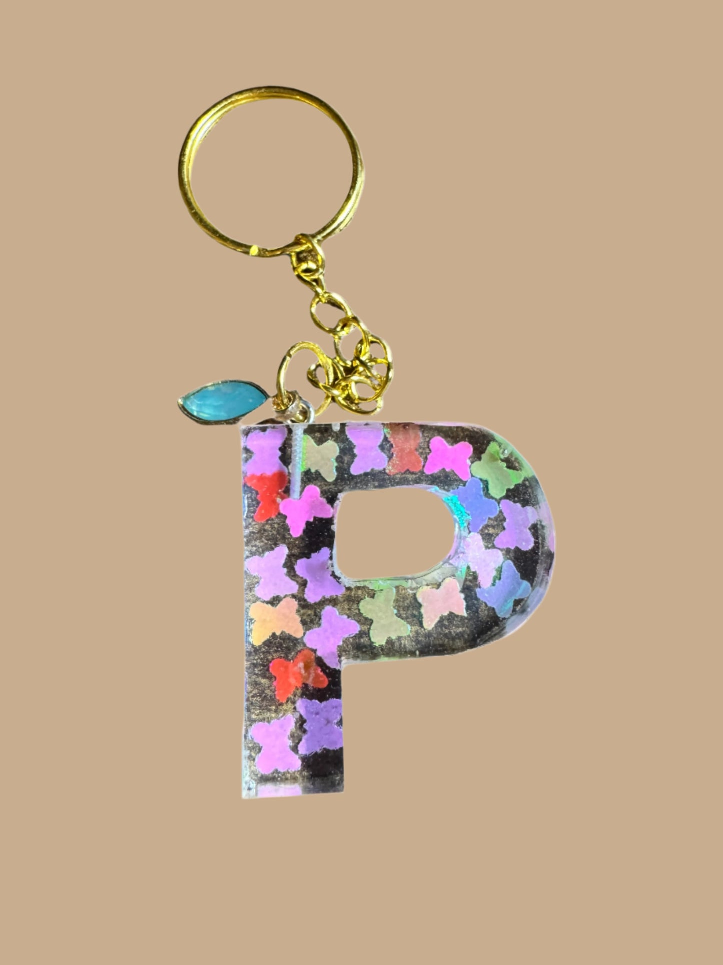 "P" Letter Keychain / Bag Charm