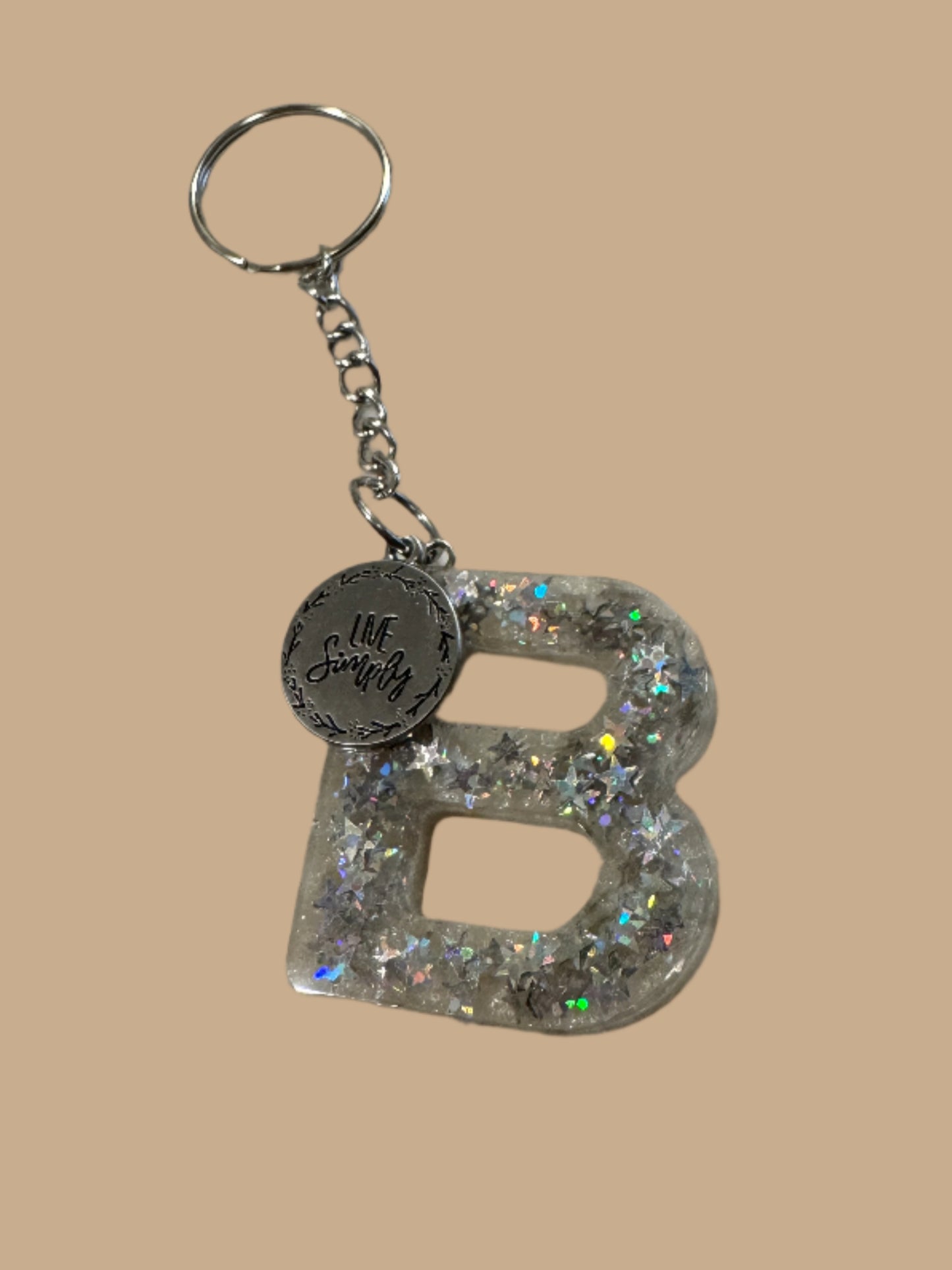 "B" Letter Keychain / Bag Charm