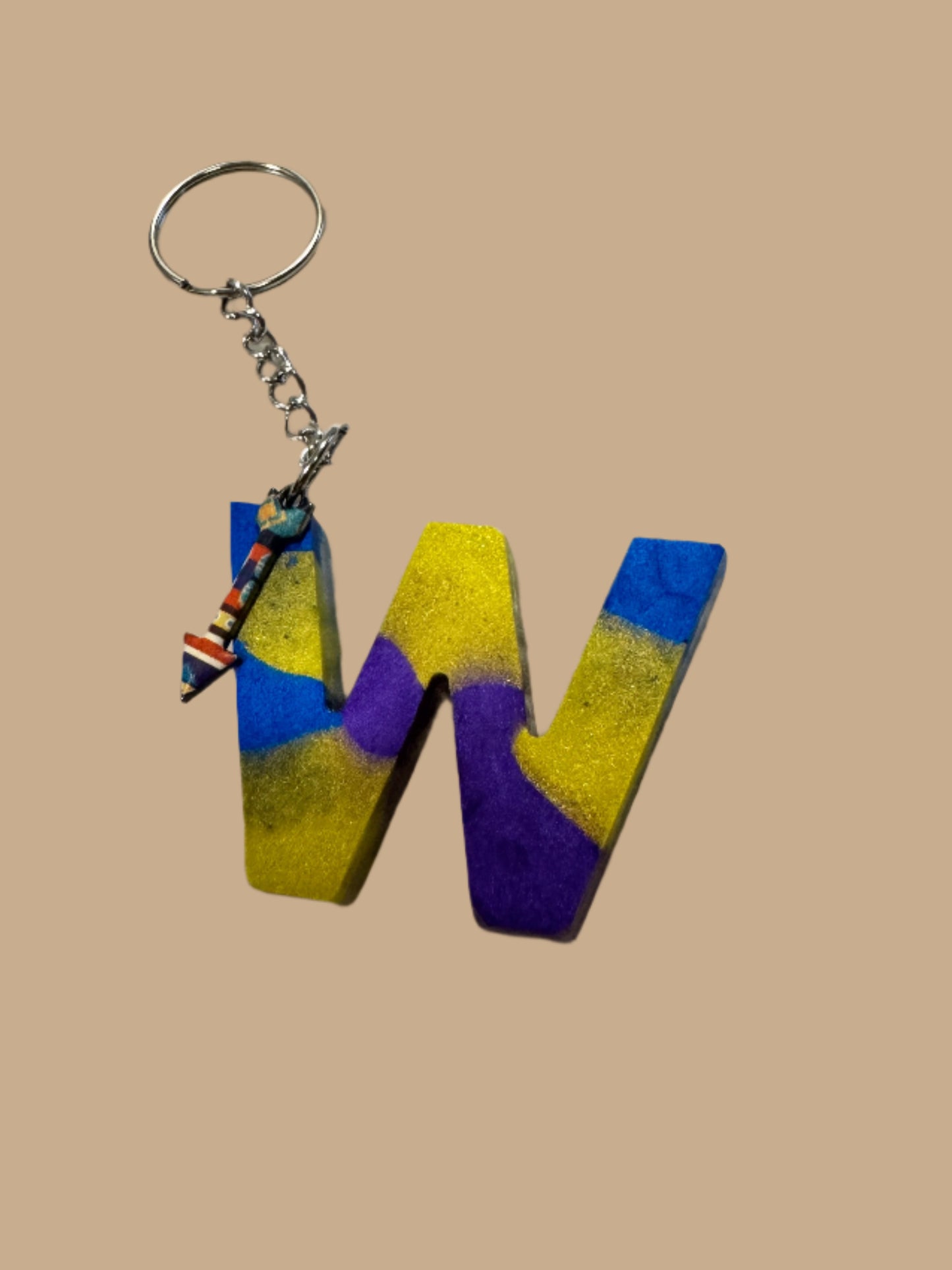 "W" Letter Keychain / Bag Charm