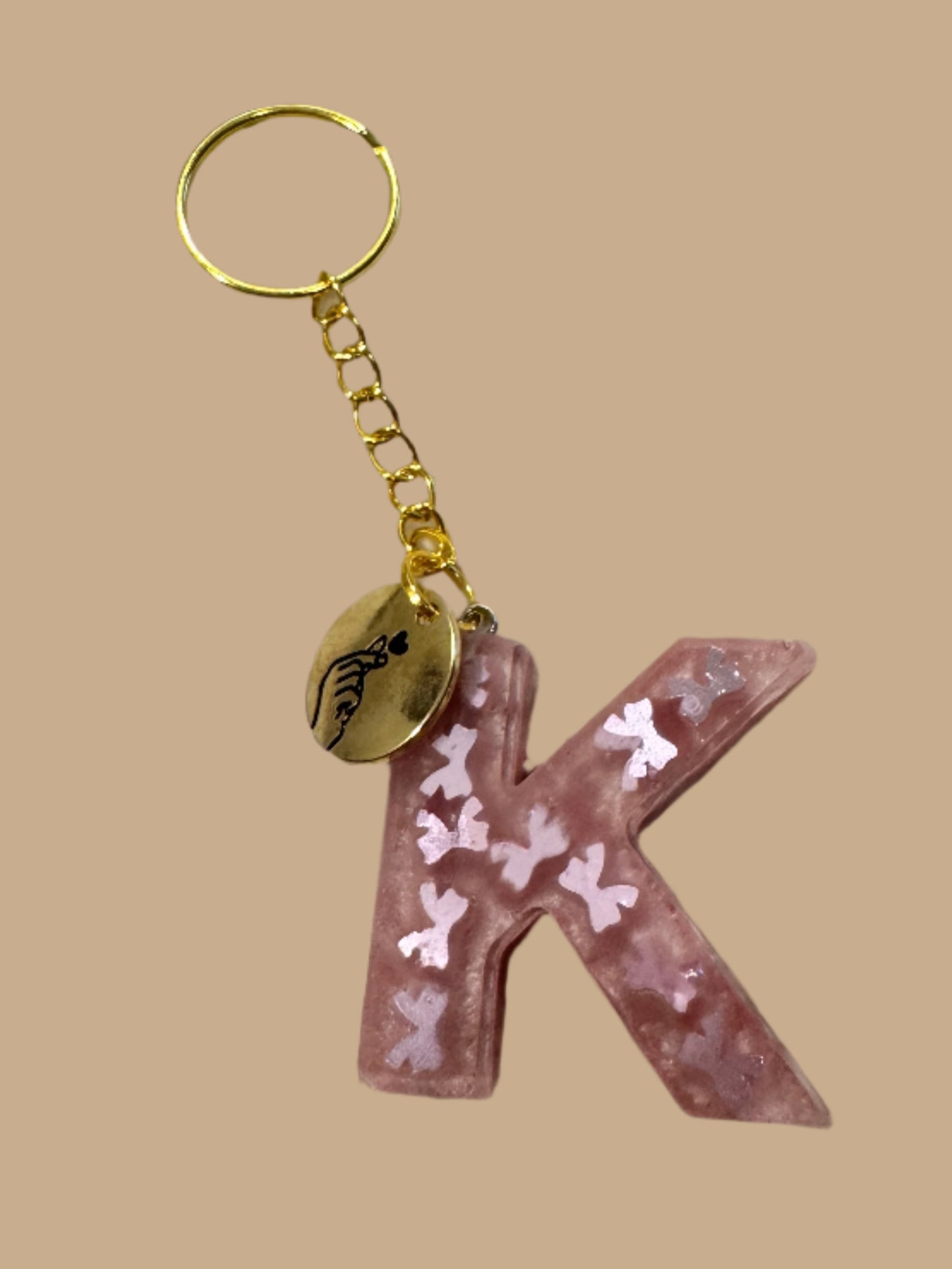 "K" Letter Keychain / Bag Charm