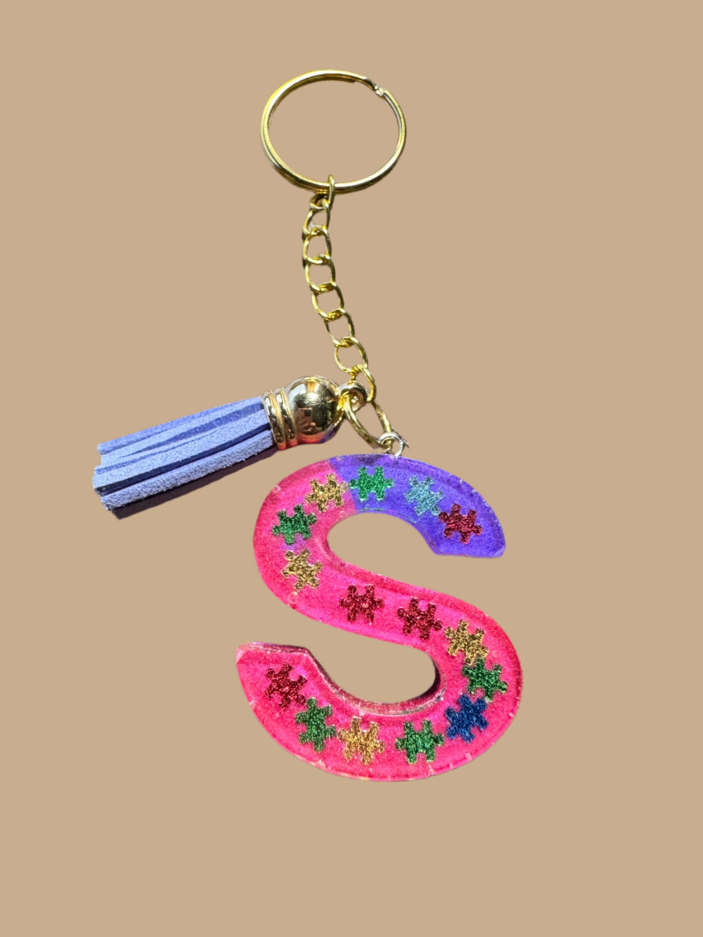 "S" Letter Keychain / Bag Charm