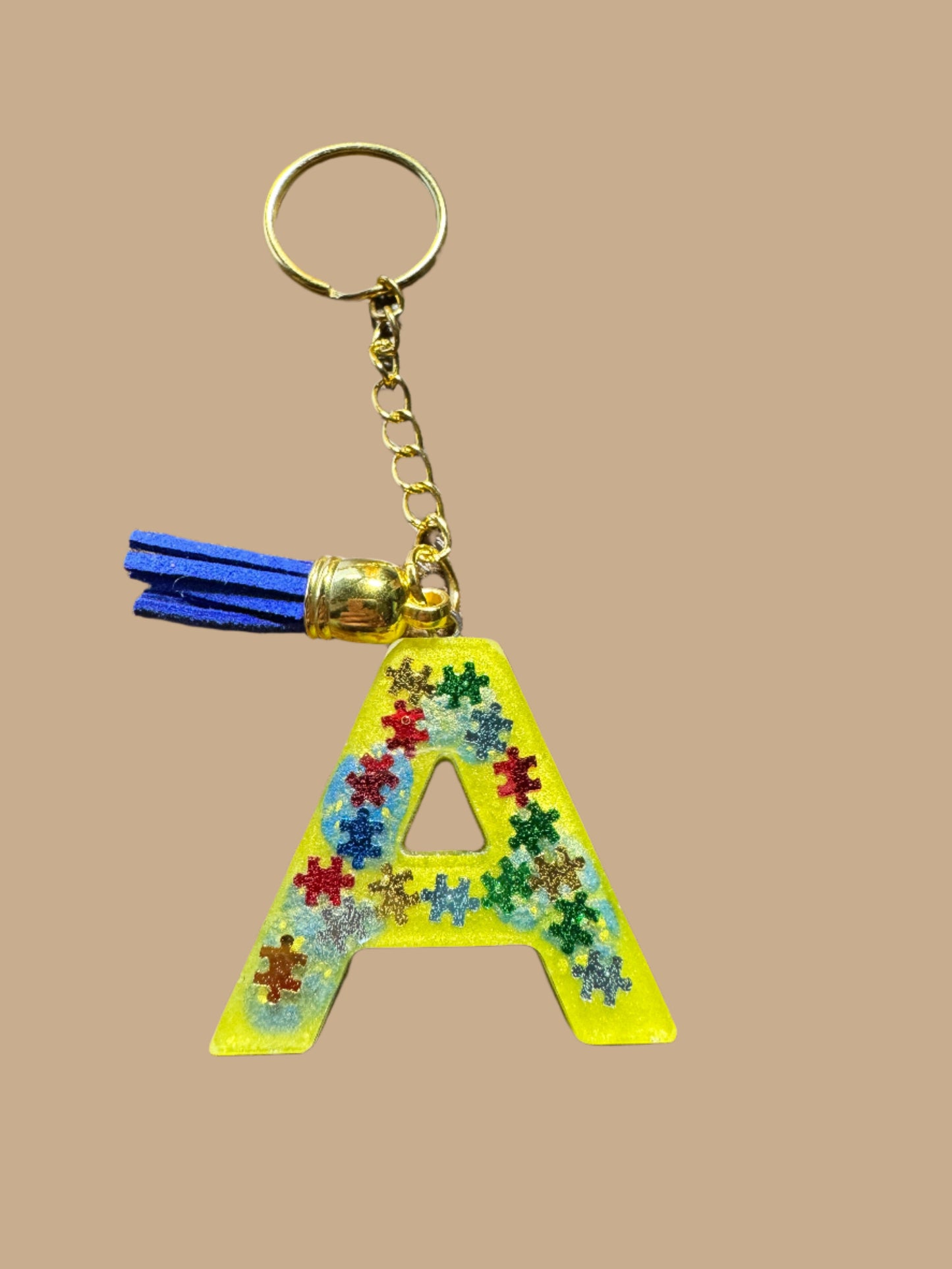 "A" Letter Keychain / Bag Charm