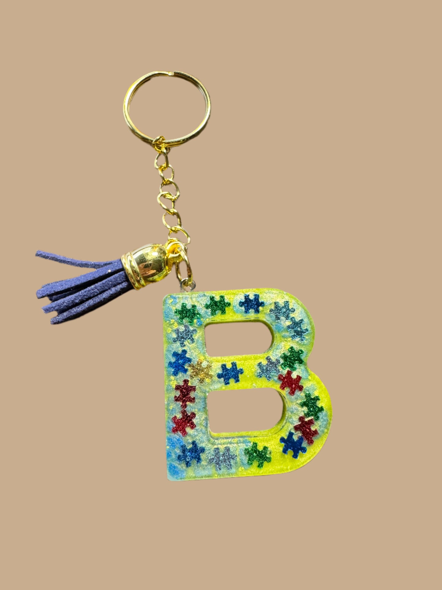 "B" Letter Keychain / Bag Charm