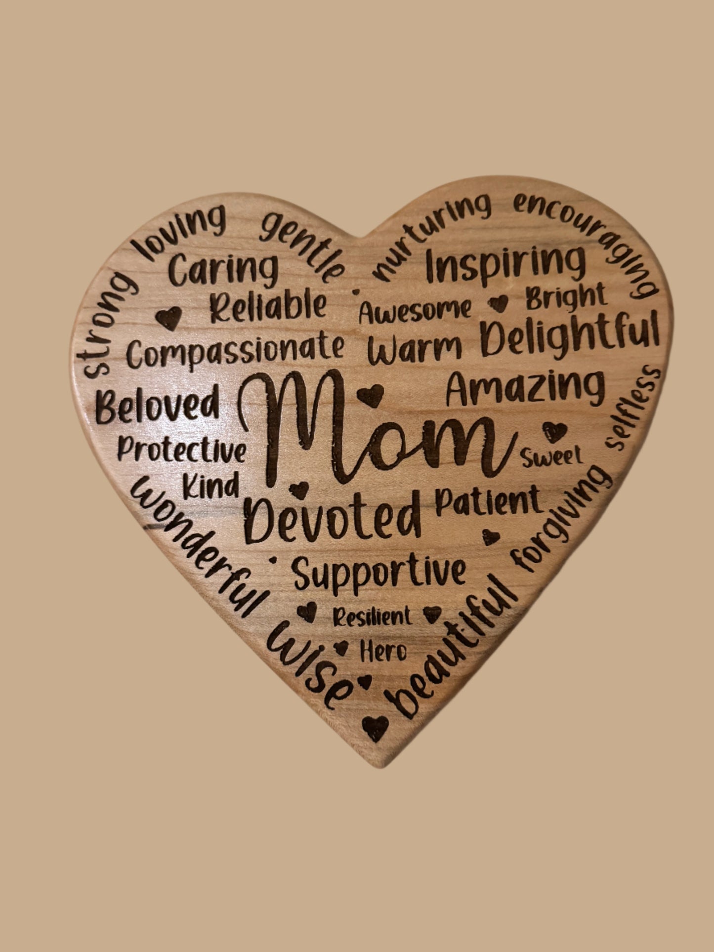 Mom Heart Plaque