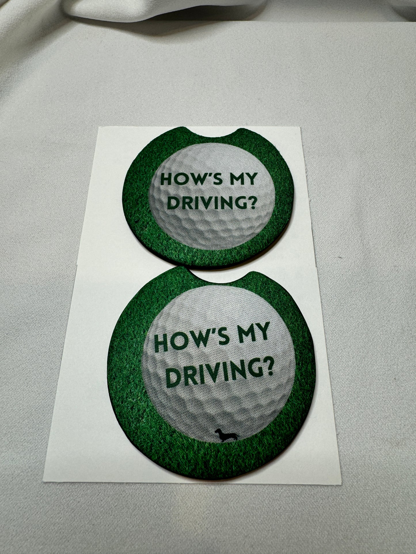 How's my Driving Golf Ball Car Coasters
