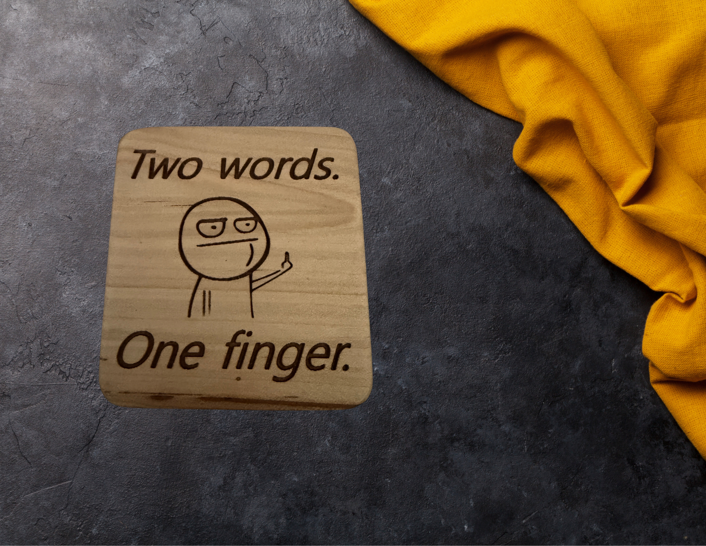 Two words, One Finger Magnet