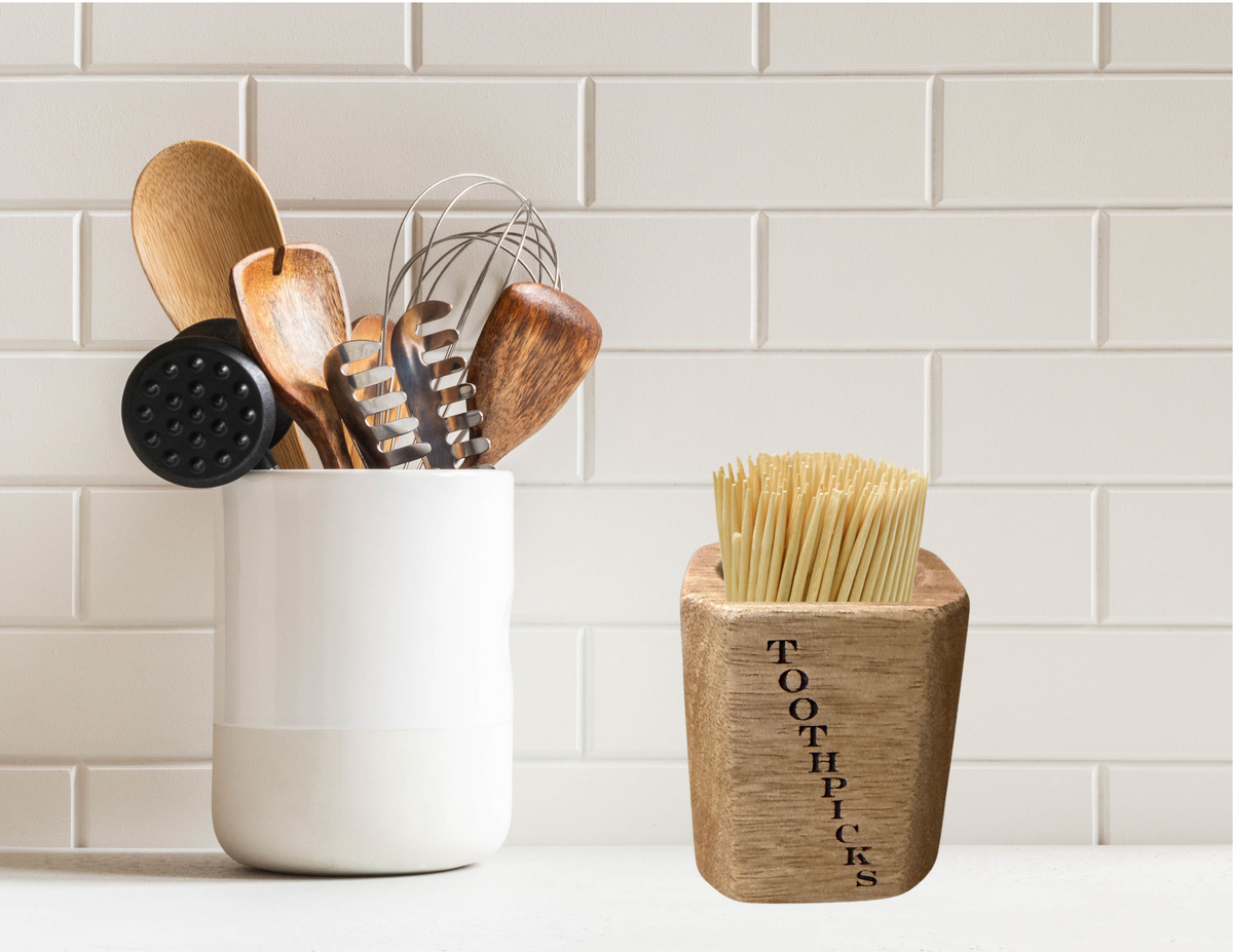 Wood Toothpick Holder