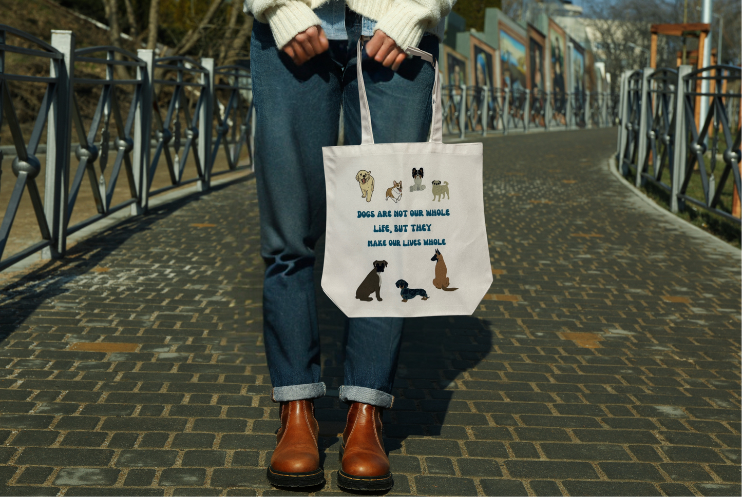 Tote bag with funny or cute design
