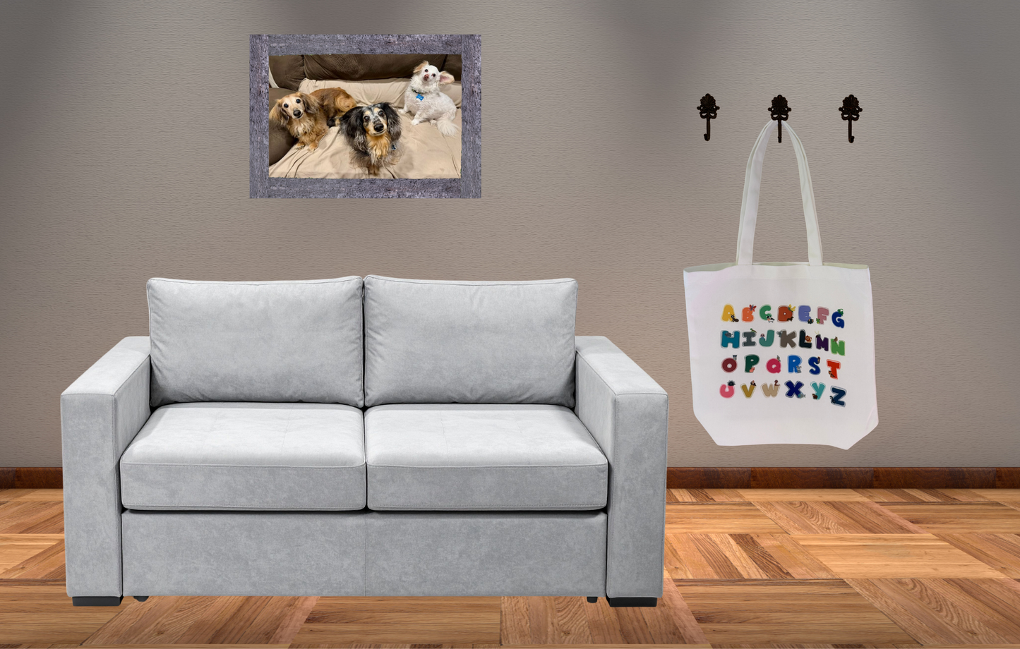 Alphabet tote bag