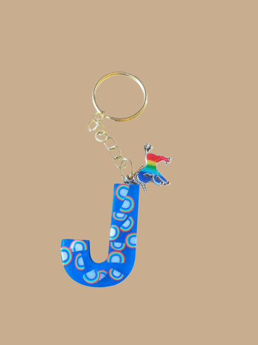 "J" Letter Keychain / Bag Charm