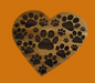 Heart with Paw Prints Magnet