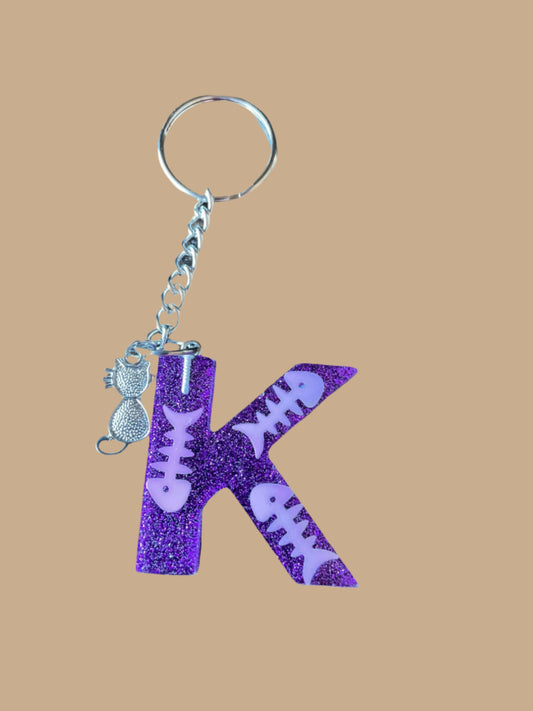"K" Letter Keychain / Bag Charm