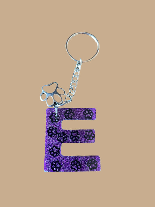 "E" Letter Keychain / Bag Charm