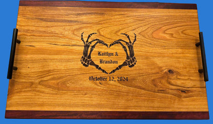 Serving Tray matched the wedding invites 
