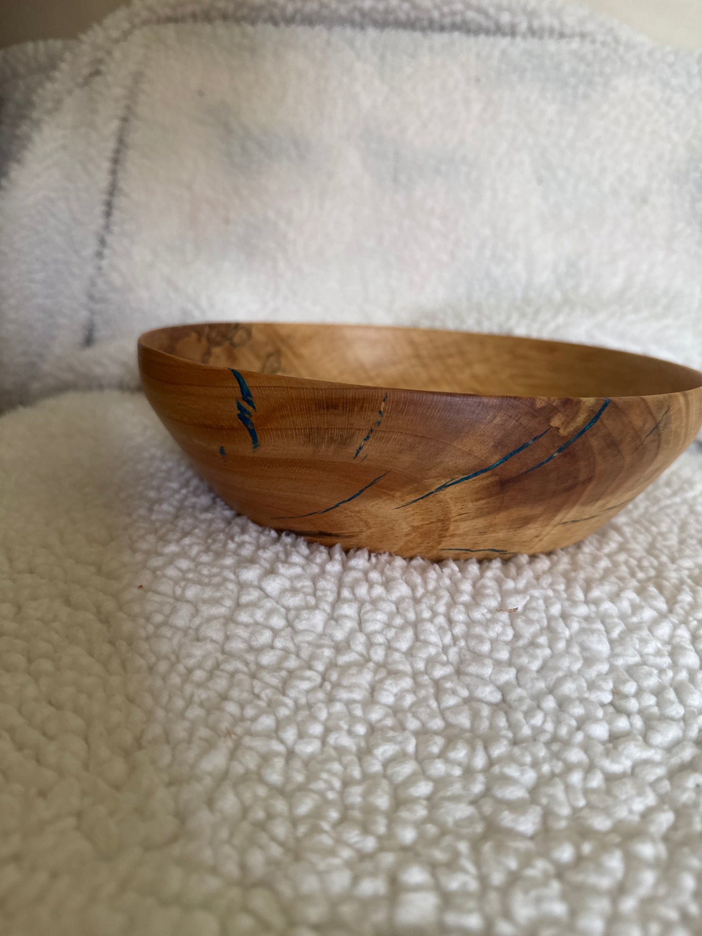 Sycamore & Resin Lathe Turned Bowl
