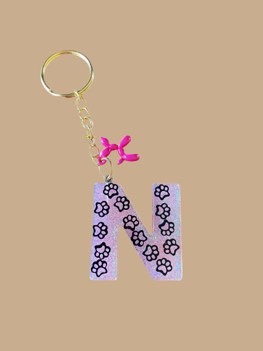 "N" Letter Keychain / Bag Charm