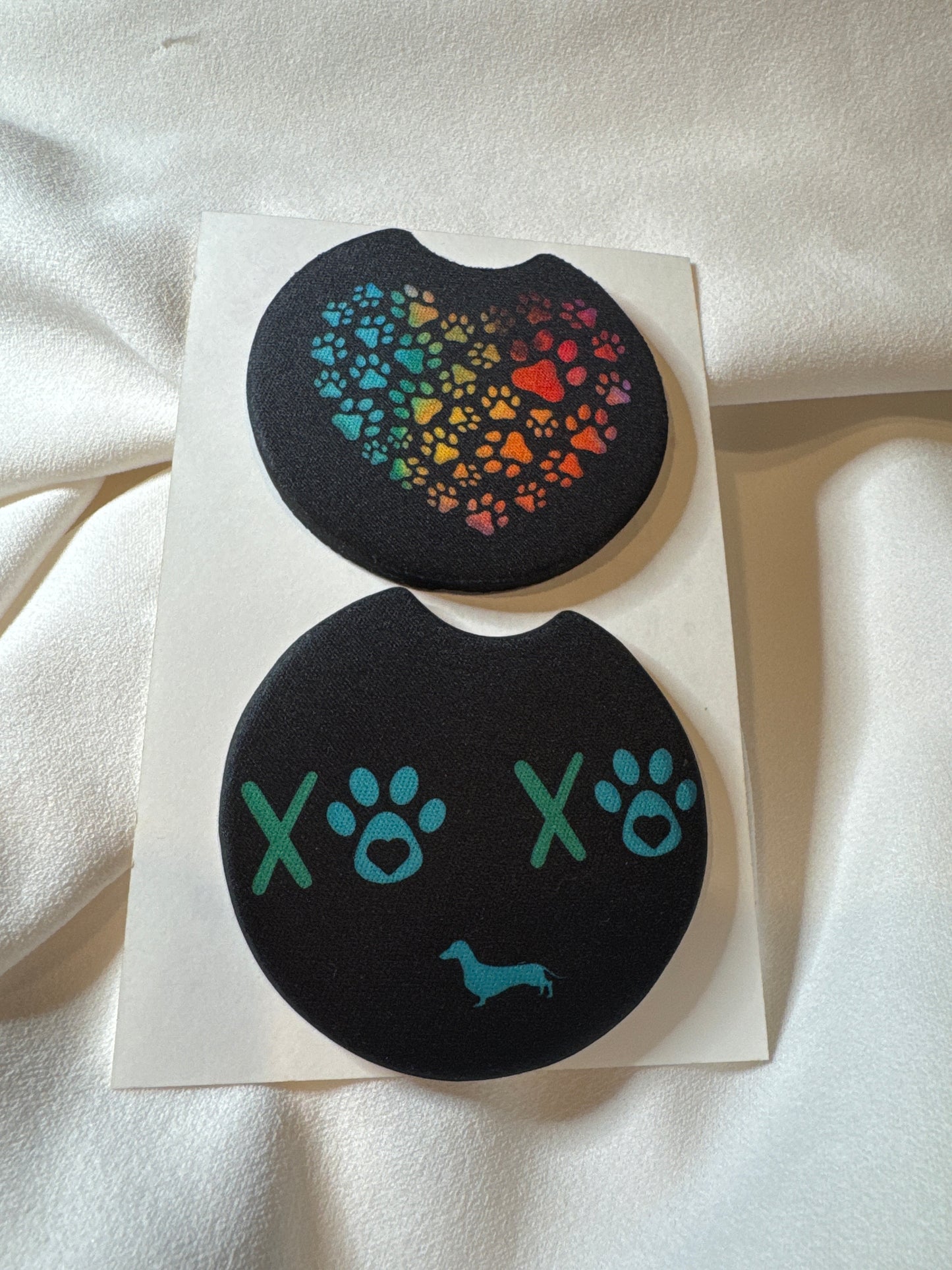 XO paw Car Coasters