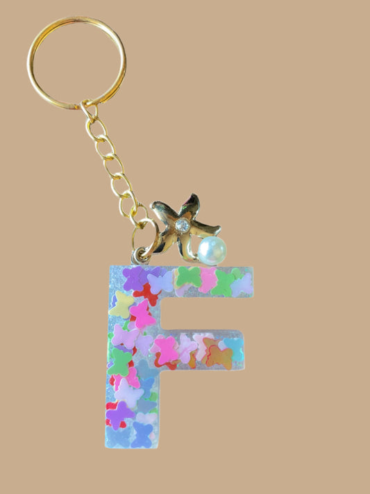 "F" Letter Keychain / Bag Charm