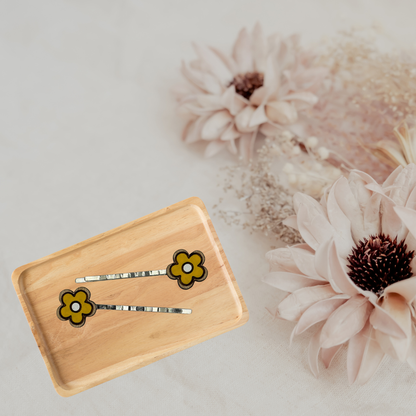 Yellow Flower Hair Pin 