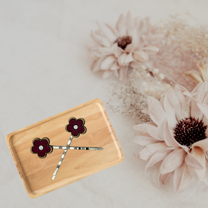 Purple Flower Hair Pin 