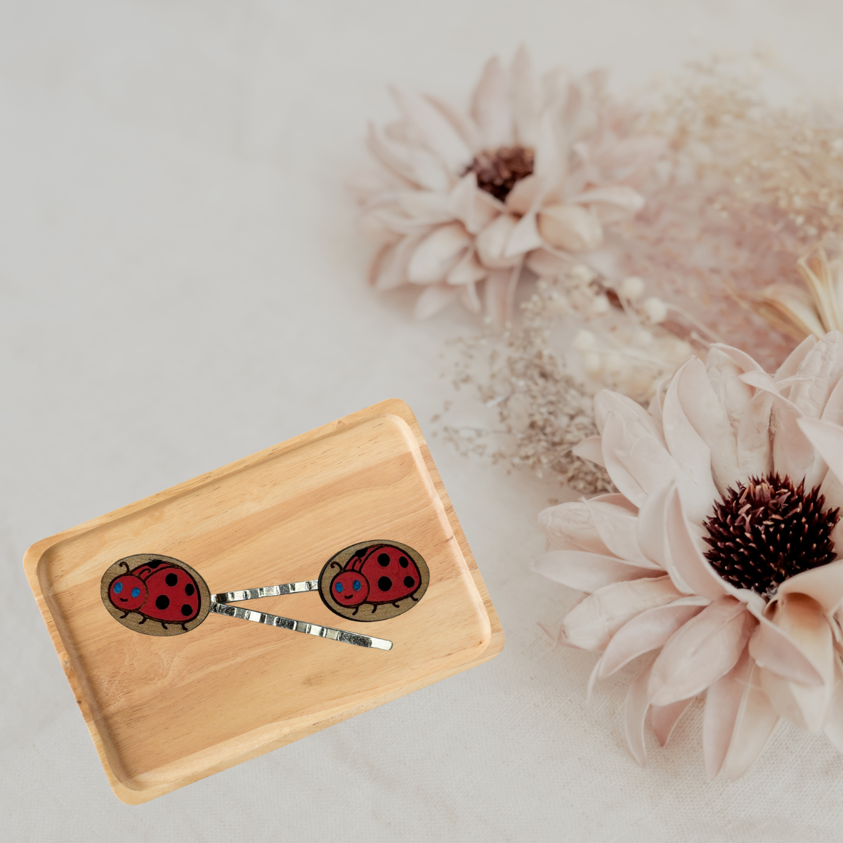Red Lady Bug Hair Pin 