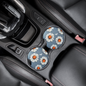Blue daisies car coasters