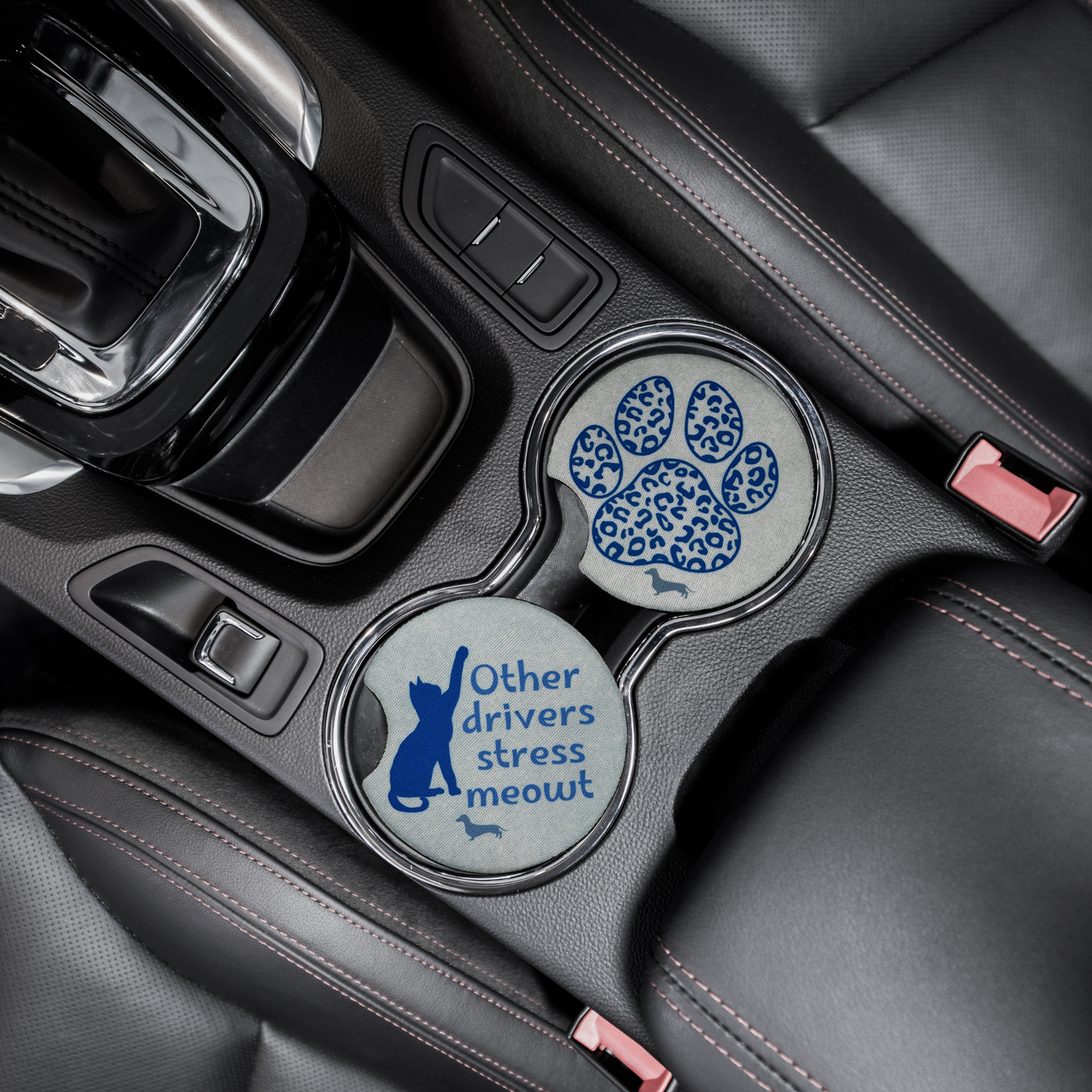 Other drivers stress meowt Car Coasters