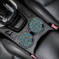 Blue daisies car coasters