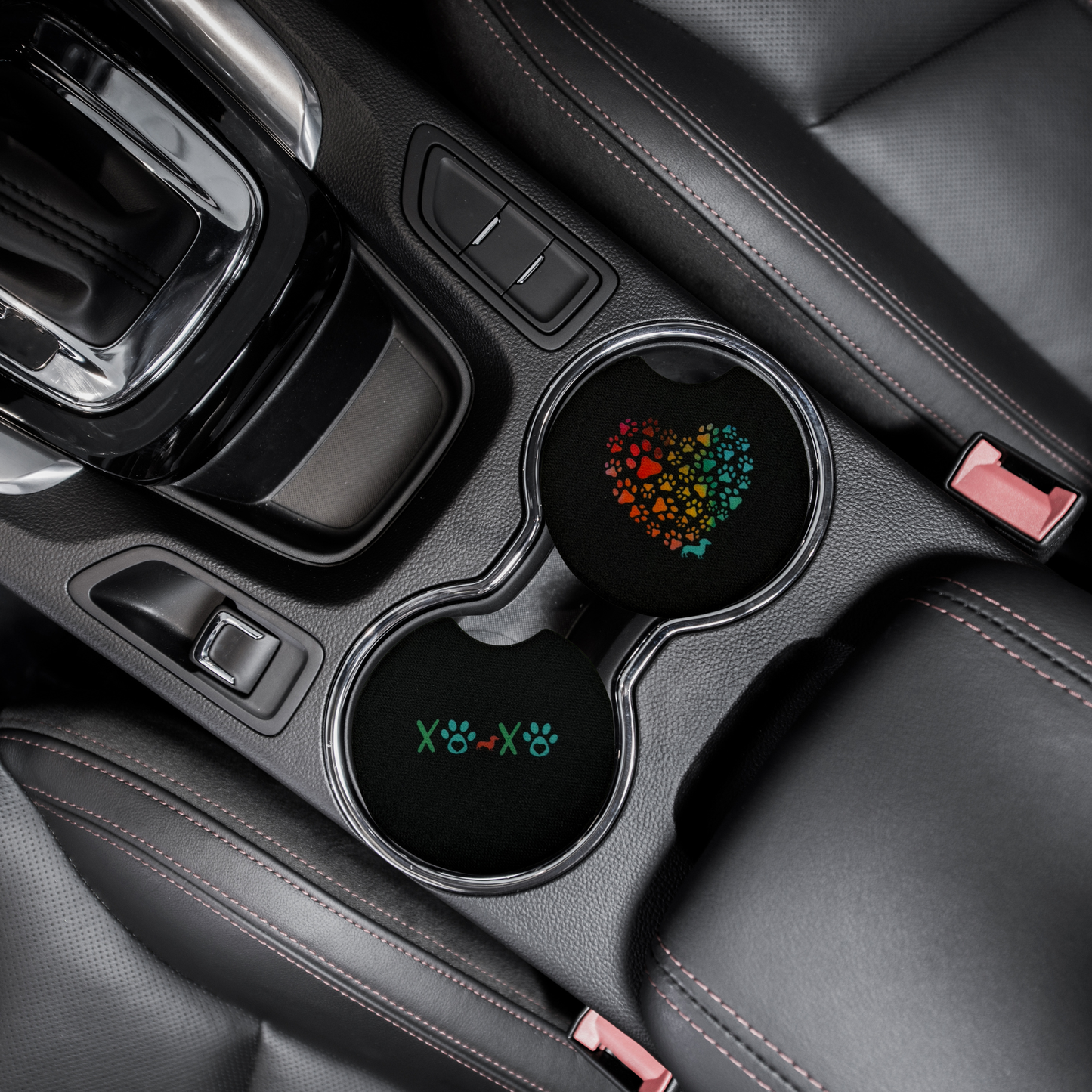 XOXO & heart car coasters