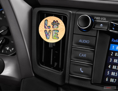 Love with paw print Car Freshener