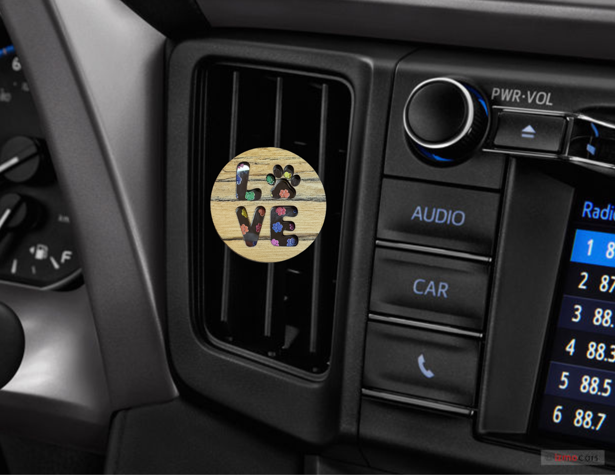 Love with paw print Car Freshener