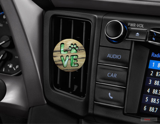 Love with paw print Car Freshener