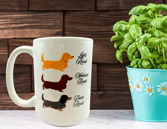 Light Roast, Medium Roast & Dark Roast Coffee Mug