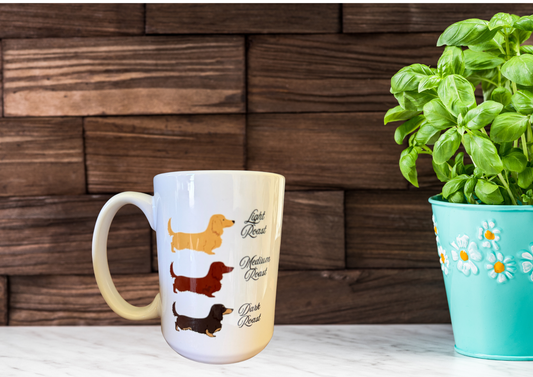 Light Roast, Medium Roast & Dark Roast Coffee Mug